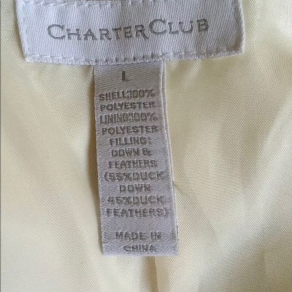charter club down puffer jacket size large - Picture 8 of 8